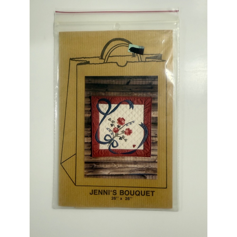 Vintage 1988 Brown Bag Designs JENNI'S BOUQUET 26" X‎ 26" Wall Hanging